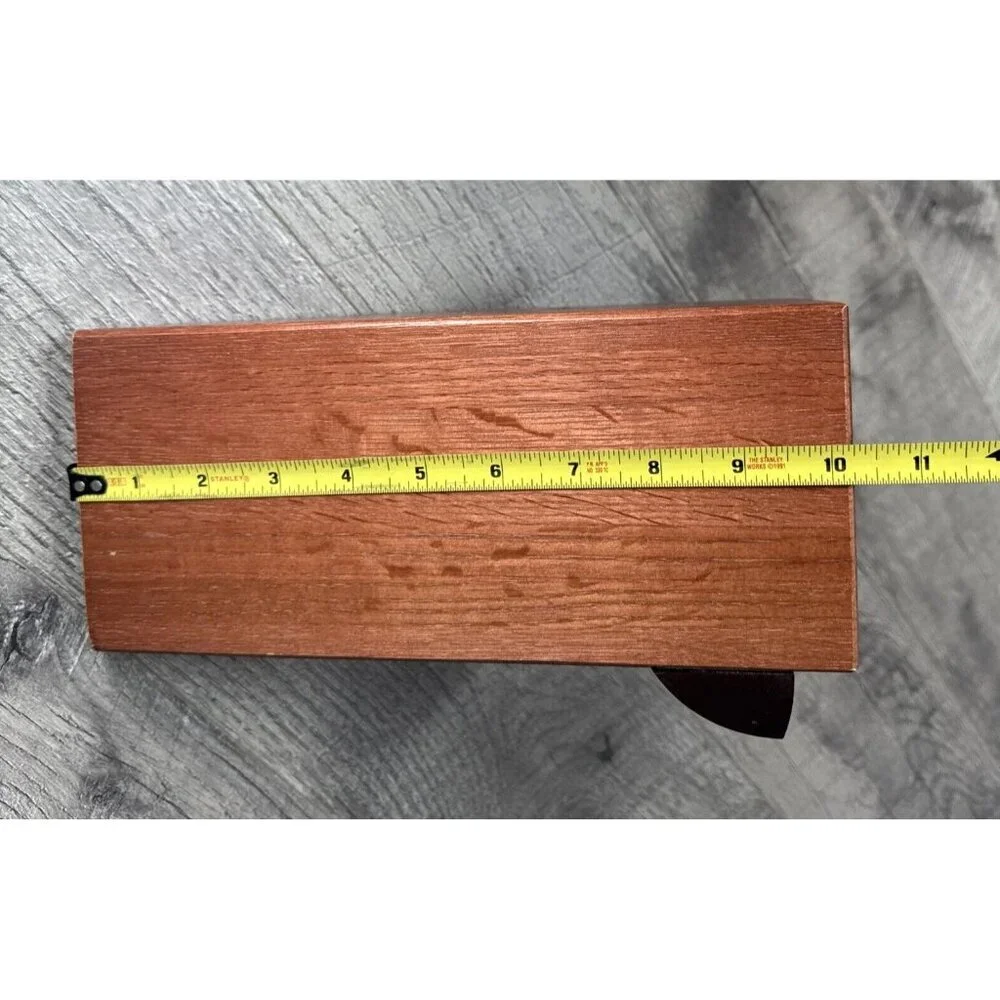 Cutco 5 Slot Knife Block Honey Oak Wood Heavy‎ with Side Scissor Holder USA Made